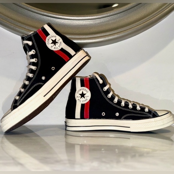 Converse Chuck Taylor All Star 70 High Top Shoes Red & White Stripe - Men’s 11.5 - Picture 4 of 14